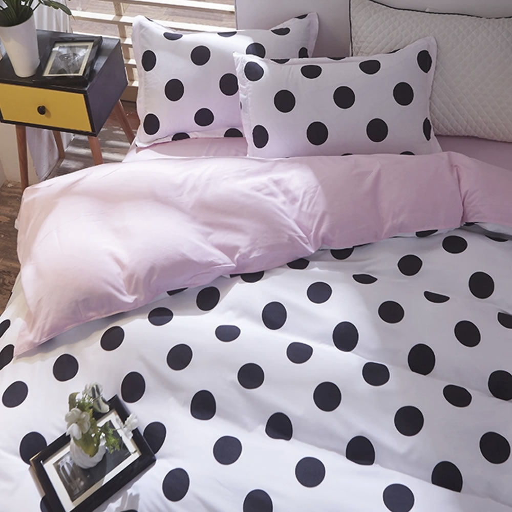 Polka Dot Bedding Set, King 6 Piece Set