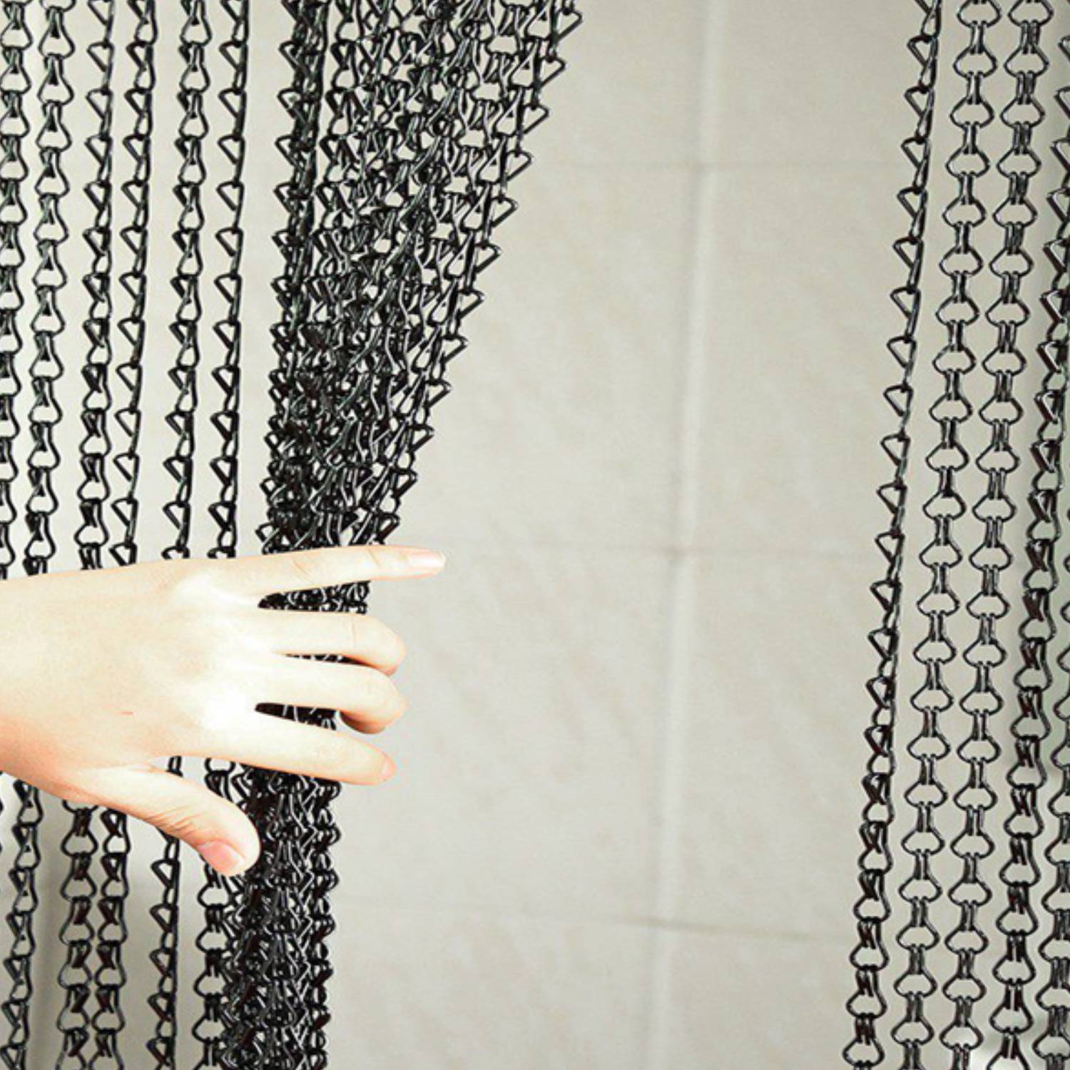 Chain Door Curtain - Black: image 9
