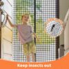 Magnetic Screen Door - Black, 60cm (W) x 210cm (H): image 5