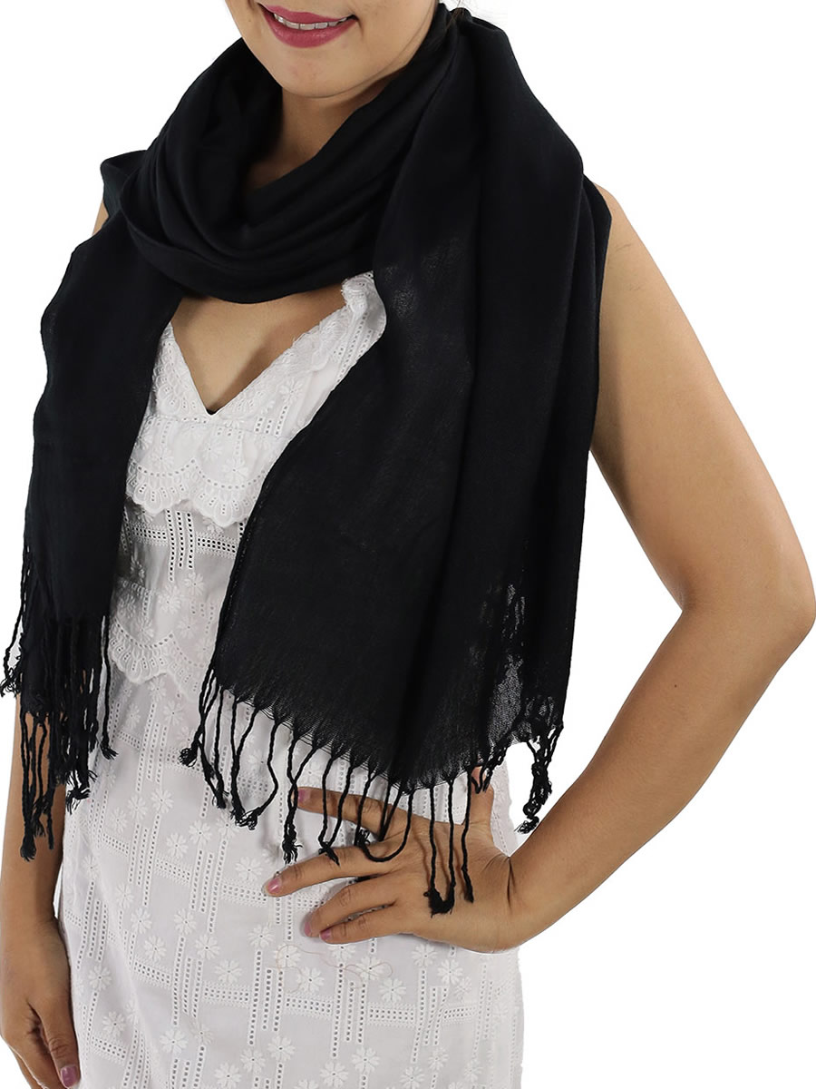 Cashmere Scarf, Black