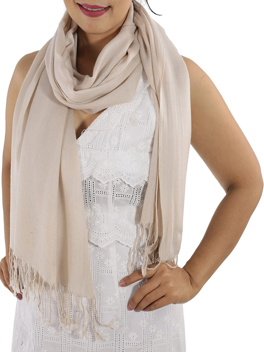 Cashmere Scarf, Cream