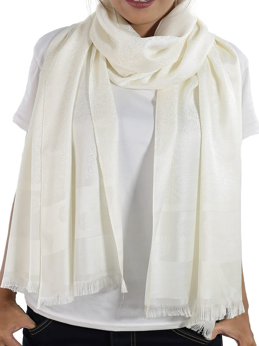 Silk Shawl, White