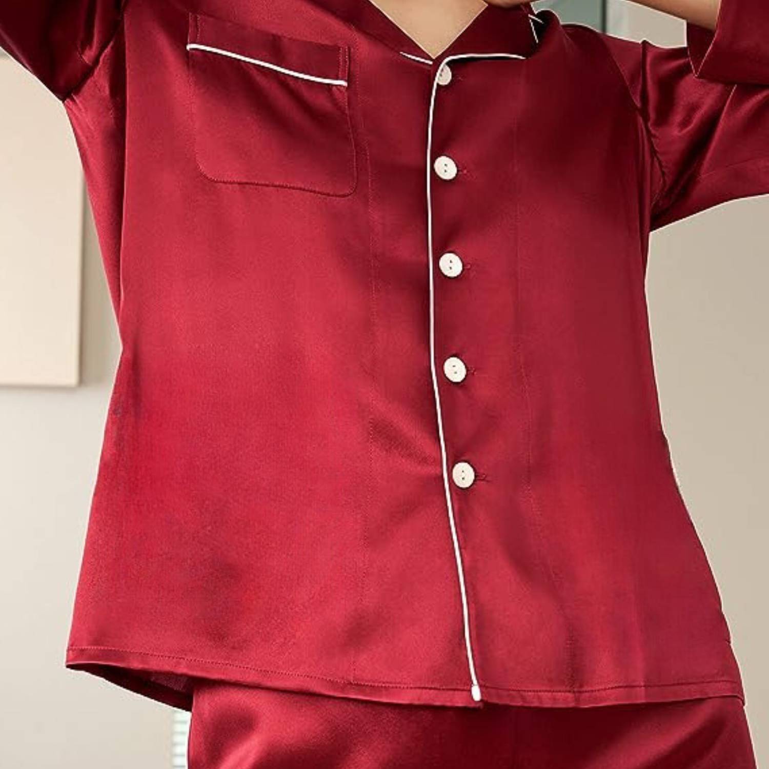 Mulberry Silk Long Pyjama Set - White / Large: image 9