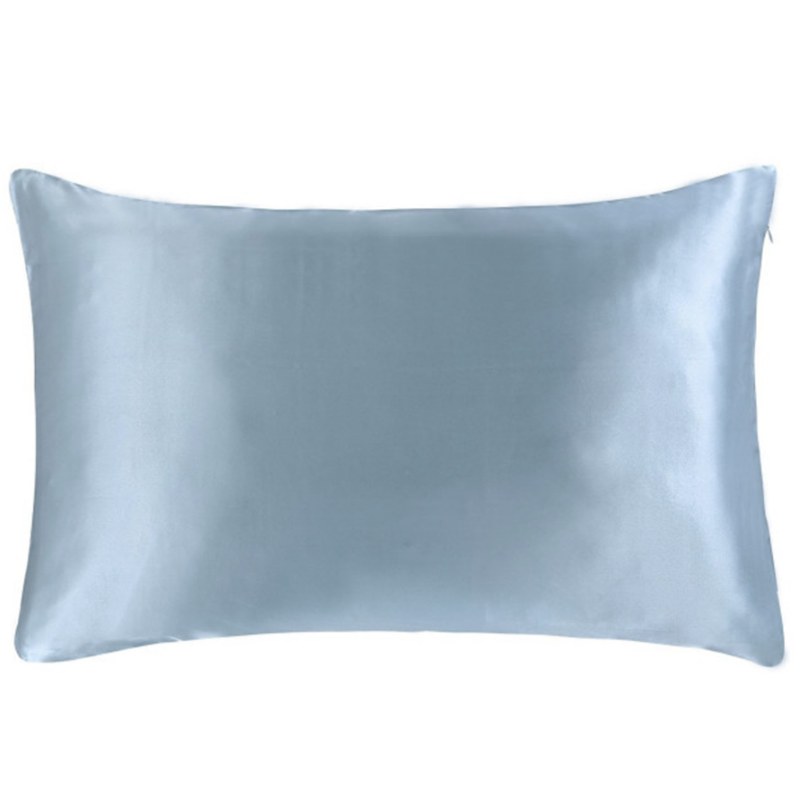 Satin Silk Pillowcase, Light Blue